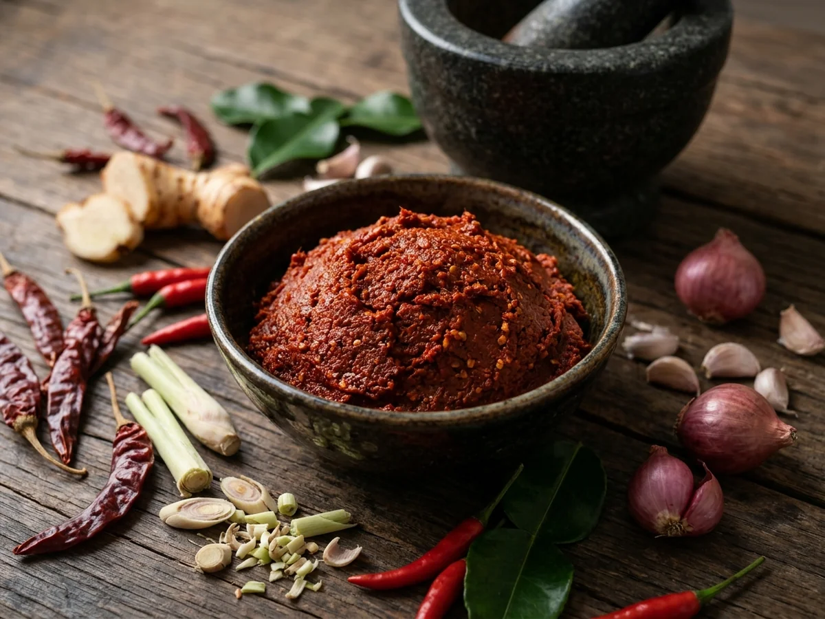 Authentic Thai Red Curry Paste - thai red curry paste