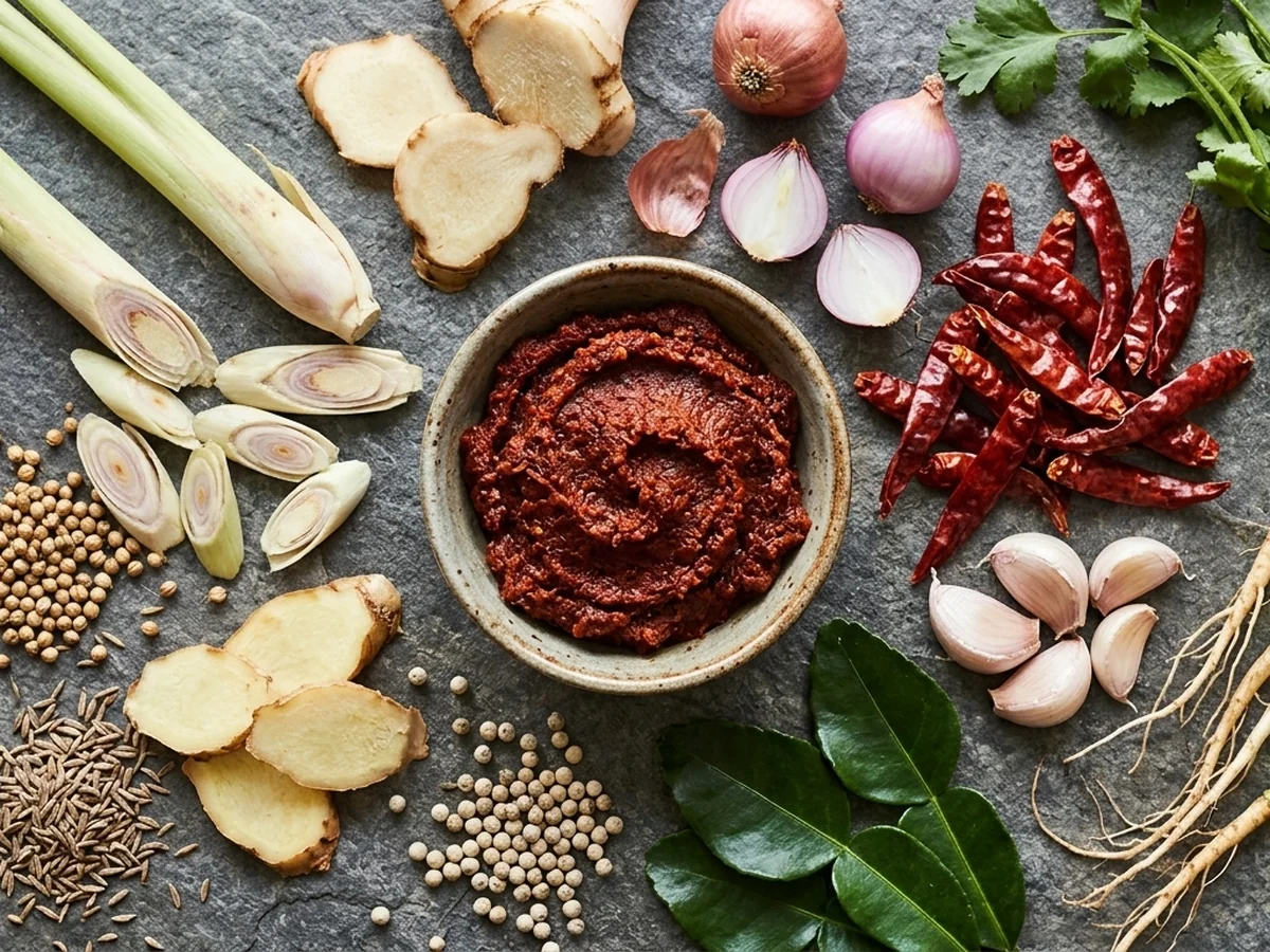 Essential Ingredients for Authentic Paste - thai red curry paste